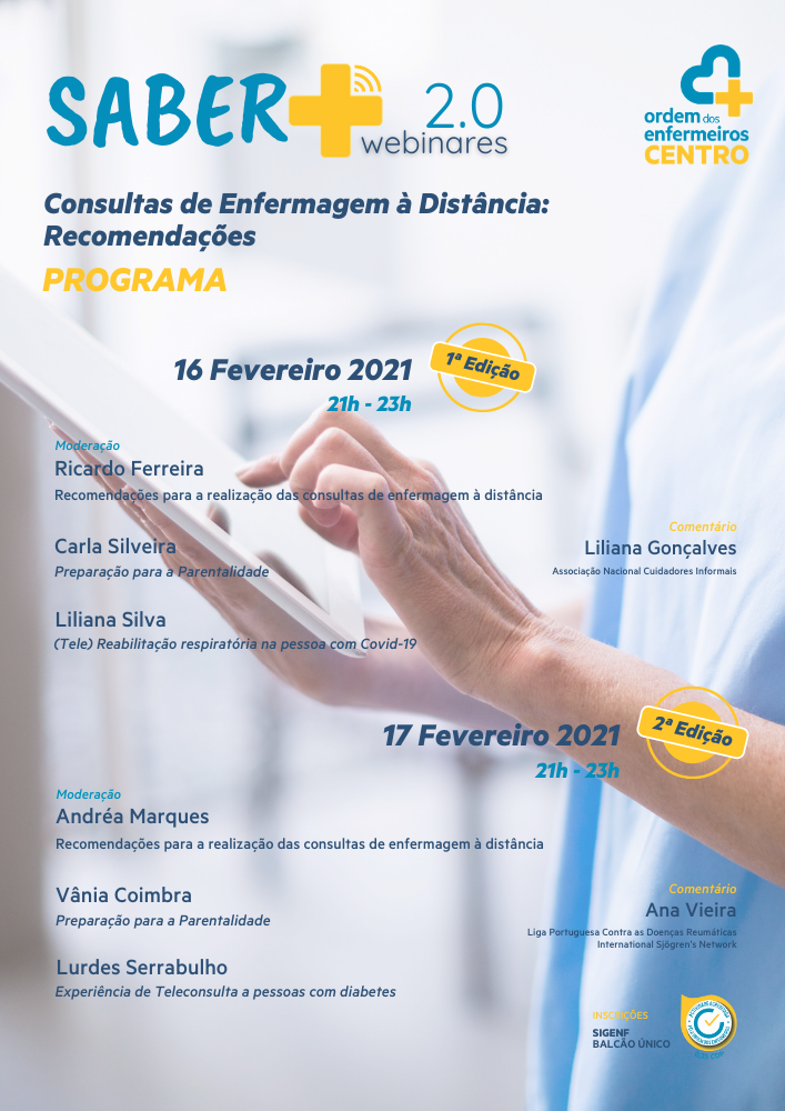 Ordem dos Enfermeiros organiza Webinar Consultas de Enfermagem à